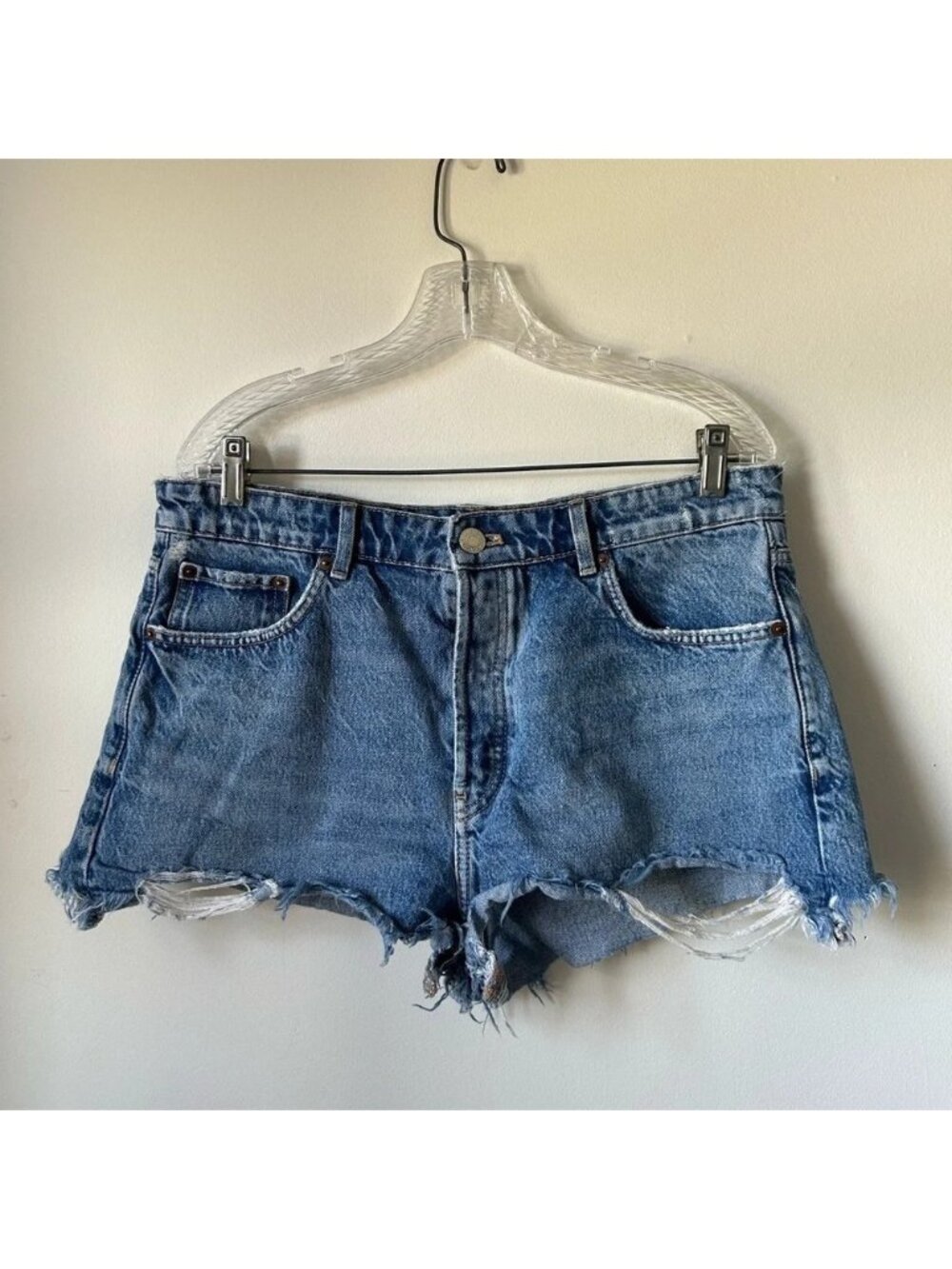 Zara Distressed Jean Shorts
